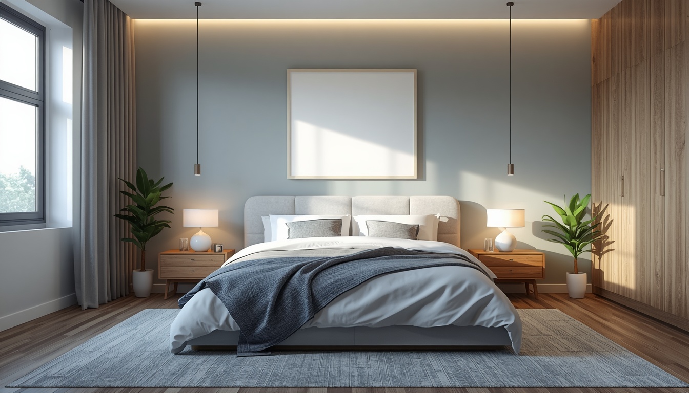 Calm bedroom prepared for restful sleep